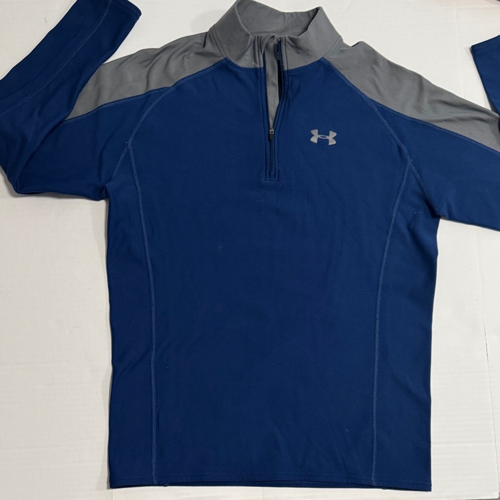 Under Armour Navy and Gray Performance Compression Pullover 2X